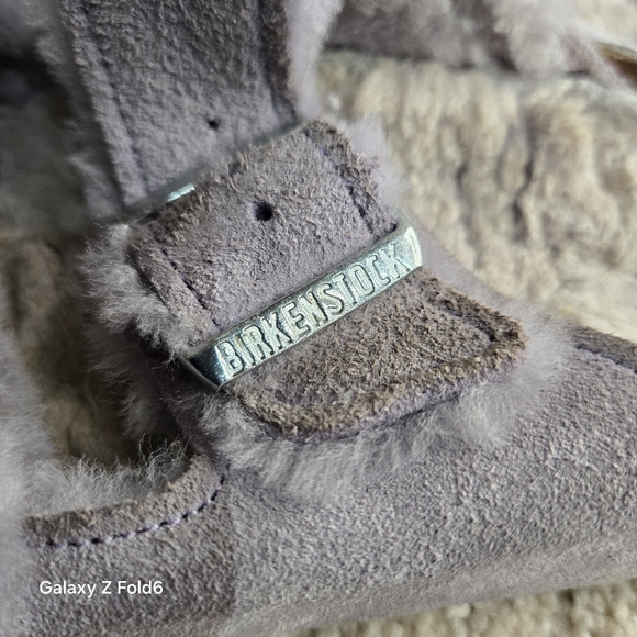 Birkenstock Arizona Big Buckle Shearling Teddy Purple Fog - Picture 6 of 12